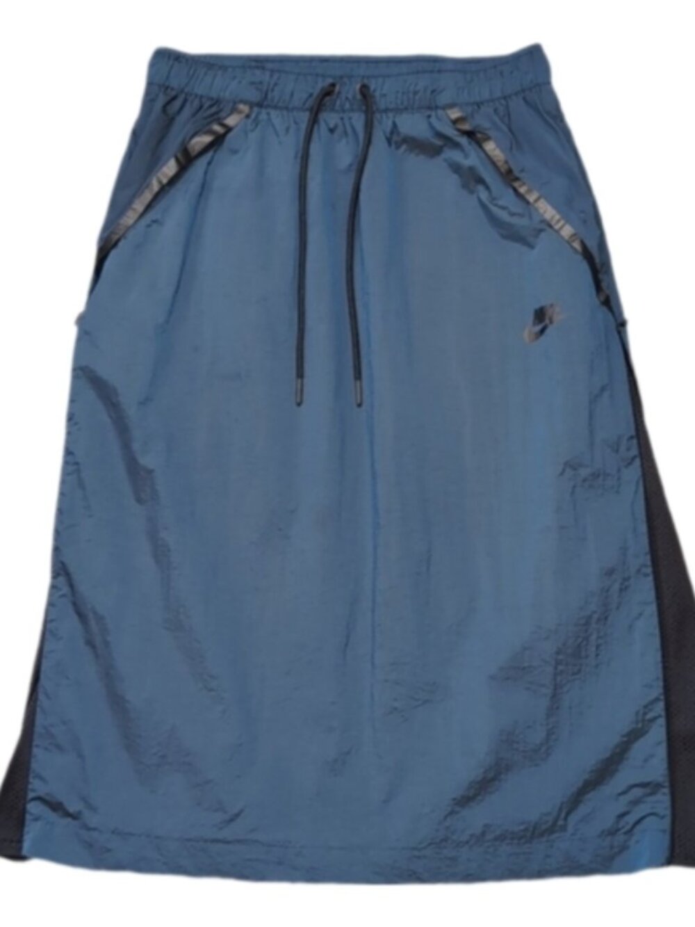Nike Sportswear Tech Hypermesh Midi Skirt 833468-457 Womens Size Small Blue